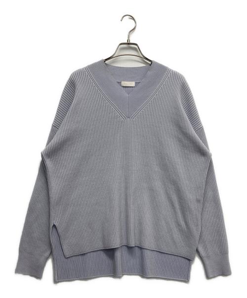 BALLSEY（ボールジィ）BALLSEY (ボールジィ) リンクスリブライト Vネックプルオーバー パープル サイズ:Sの古着・服飾アイテム