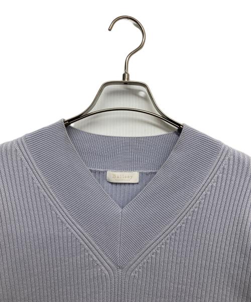 BALLSEY（ボールジィ）BALLSEY (ボールジィ) リンクスリブライト Vネックプルオーバー パープル サイズ:Sの古着・服飾アイテム