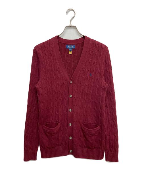 POLO RALPH LAUREN（ポロ・ラルフローレン）POLO RALPH LAUREN (ポロ・ラルフローレン) ニットカーディガン レッド サイズ:Lの古着・服飾アイテム