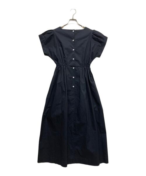 NIEEH（二ヒ）NIEEH (二ヒ) ロゴ刺繍ショートスリーブワンピース ネイビー サイズ:1の古着・服飾アイテム