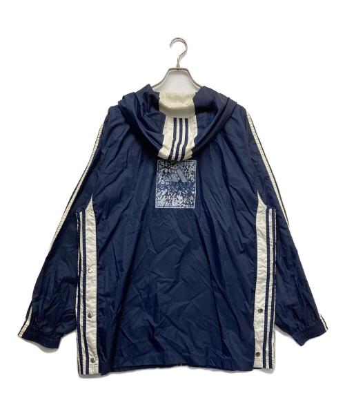 adidas（アディダス）adidas (アディダス) 90’Ｓナイロンフーデッドジャケット ネイビー サイズ:XLの古着・服飾アイテム