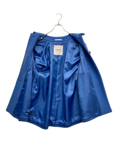 SANYO（サンヨー）SANYO (サンヨー) エアージーロンラム ショートコート ブルー サイズ:38の古着・服飾アイテム