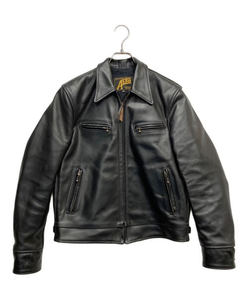 Aero LEATHER（エアロレザー）Aero LEATHER (エアロレザー) ハイウェイマン ホースハイドシングルライダースジャケット ブラック サイズ:36の古着・服飾アイテム
