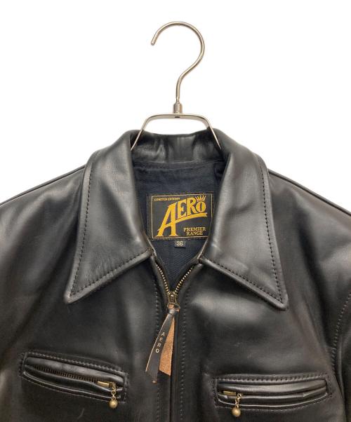 Aero LEATHER（エアロレザー）Aero LEATHER (エアロレザー) ハイウェイマン ホースハイドシングルライダースジャケット ブラック サイズ:36の古着・服飾アイテム