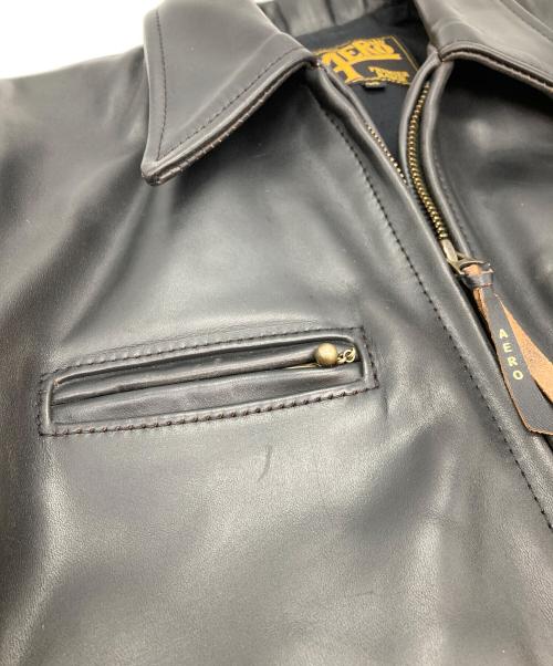 Aero LEATHER（エアロレザー）Aero LEATHER (エアロレザー) ハイウェイマン ホースハイドシングルライダースジャケット ブラック サイズ:36の古着・服飾アイテム