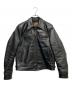 Aero LEATHER（エアロレザー）の古着「ハイウェイマン ホースハイドシングルライダースジャケット」｜ブラック