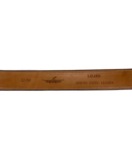 LIZARD（リザード）LIZARD (リザード) 型押しウエスタンベルト グリーン サイズ:32/80の古着・服飾アイテム