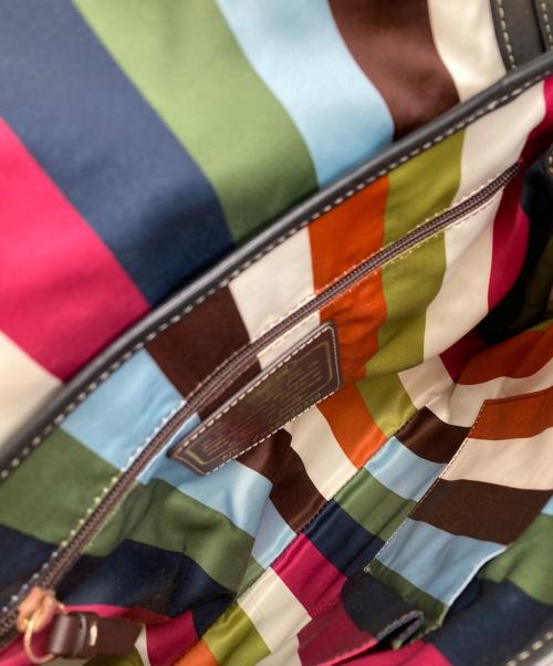 COACH（コーチ）COACH (コーチ) シグネチャー ショルダーバッグ ブラウンの古着・服飾アイテム