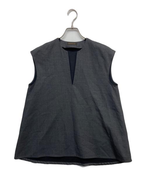 TOMORROW LAND collection（トゥモローランドコレクション）TOMORROW LAND collection (トゥモローランドコレクション) スーパーウールウィーヴ レイヤードブラウス グレー サイズ:36の古着・服飾アイテム