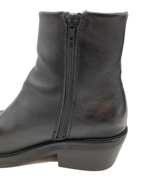 Adam et Rope HOMME（アダムエロペ オム）Adam et Rope HOMME (アダムエロペ オム) カーフレザーサイドジップブーツ ブラック サイズ:41の古着・服飾アイテム