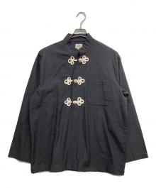 BACKERS（バッカーズ）の古着「チャイナブラウス」｜グレー