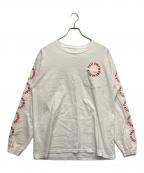 psicomサイコム）の古着「サークルロゴロングスリーブカットソー」｜ホワイト