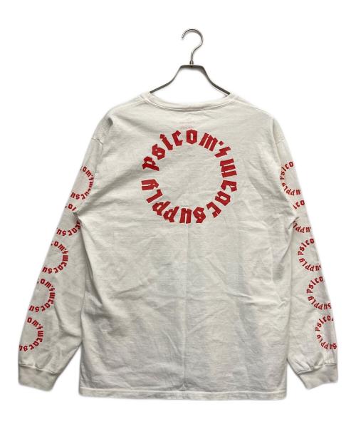 psicom（サイコム）psicom (サイコム) サークルロゴロングスリーブカットソー ホワイト サイズ:Lの古着・服飾アイテム