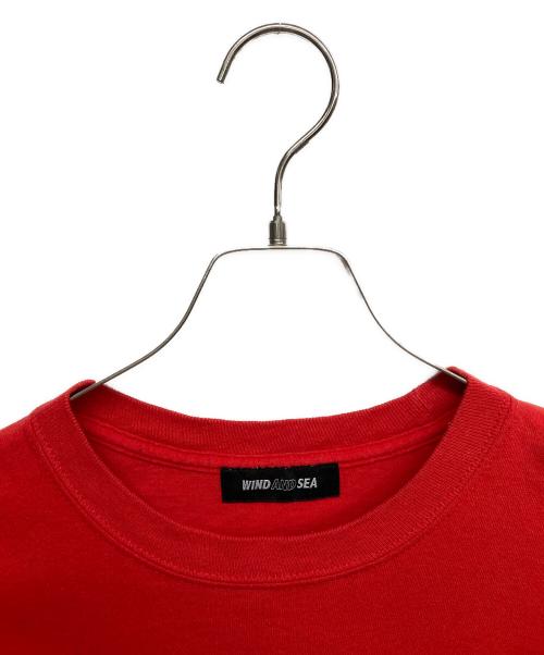 WIND AND SEA（ウィンダンシー）WIND AND SEA (ウィンダンシー) プリントカットソー レッド サイズ:Lの古着・服飾アイテム