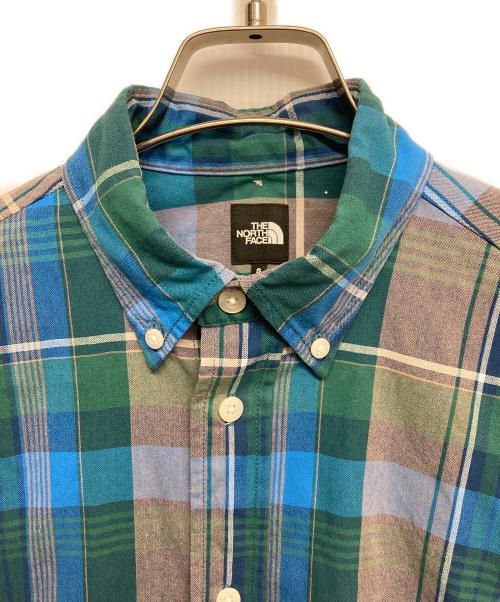 THE NORTH FACE（ザ ノース フェイス）THE NORTH FACE (ザ ノース フェイス) ロングスリーブマドラスシャツ グリーン サイズ:Sの古着・服飾アイテム