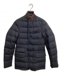 POLO RALPH LAUREN（ポロ・ラルフローレン）の古着「エルボーパッチダウンジャケット」｜ネイビー