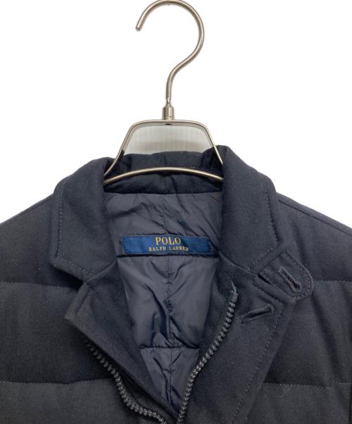 POLO RALPH LAUREN（ポロ・ラルフローレン）POLO RALPH LAUREN (ポロ・ラルフローレン) エルボーパッチダウンジャケット ネイビー サイズ:XSの古着・服飾アイテム