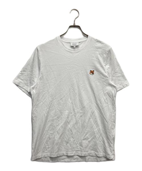 maison kitsune（メゾンキツネ）MAISON KITSUNE (メゾンキツネ) FOX HEAD PATCH REGULAR TEE SHIRT ホワイト サイズ:Mの古着・服飾アイテム