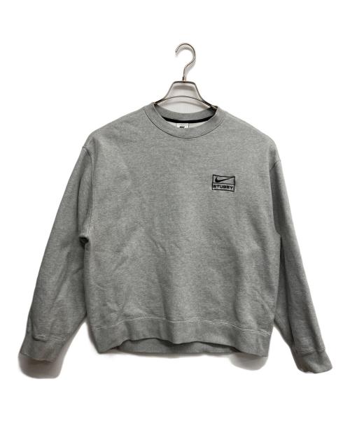NIKE（ナイキ）NIKE (ナイキ) stussy (ステューシー) Fleece Crew グレー サイズ:Mの古着・服飾アイテム