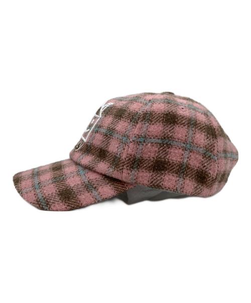 NANCY（ナンシー）nancy (ナンシー) Plaid 6Panel Cap ピンクの古着・服飾アイテム