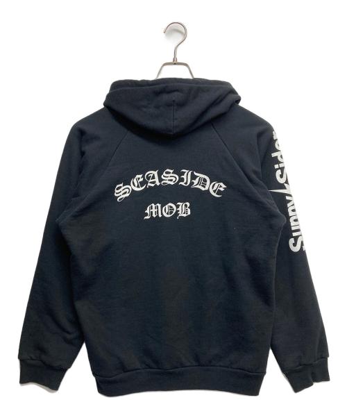 SunnySider（サニー シー サイダー）SunnySider (サニー シー サイダー) プリント裏サーマルパーカー ブラック サイズ:Mの古着・服飾アイテム