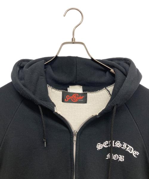SunnySider（サニー シー サイダー）SunnySider (サニー シー サイダー) プリント裏サーマルパーカー ブラック サイズ:Mの古着・服飾アイテム