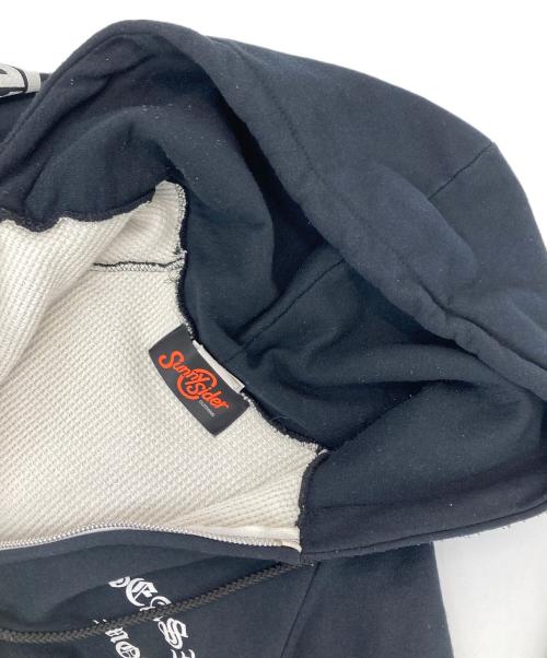 SunnySider（サニー シー サイダー）SunnySider (サニー シー サイダー) プリント裏サーマルパーカー ブラック サイズ:Mの古着・服飾アイテム