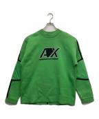ARMANI EXCHANGEアルマーニ エクスチェンジ）の古着「ハイネック刺繍トレーナー」｜グリーン