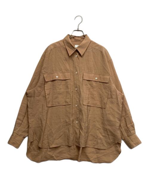 PAUL SMITH（ポールスミス）PAUL SMITH (ポールスミス) レーヨンブレンドシャツ ブラウン サイズ:40の古着・服飾アイテム