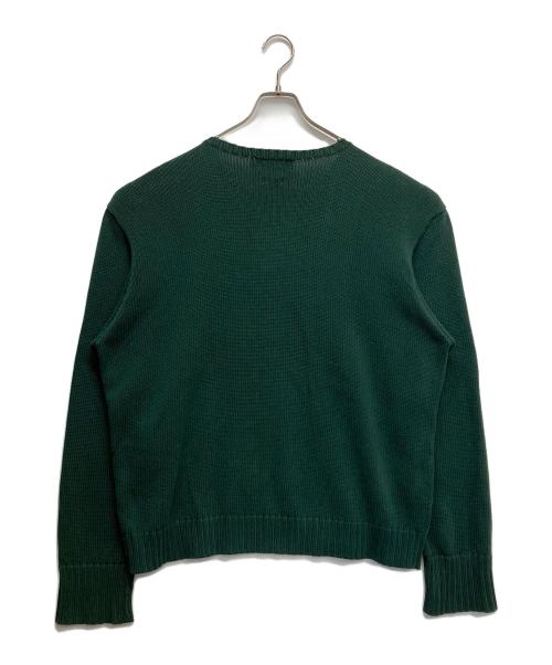 POLO RALPH LAUREN（ポロ・ラルフローレン）POLO RALPH LAUREN (ポロ・ラルフローレン) コットンクルーネックニット グリーン サイズ:XLの古着・服飾アイテム