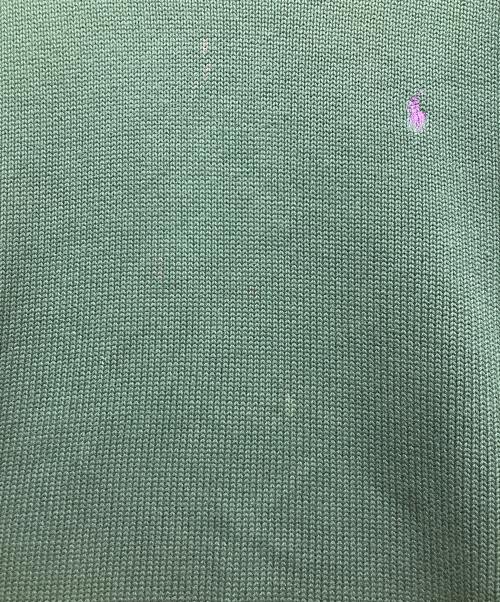 POLO RALPH LAUREN（ポロ・ラルフローレン）POLO RALPH LAUREN (ポロ・ラルフローレン) コットンクルーネックニット グリーン サイズ:XLの古着・服飾アイテム
