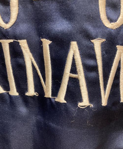 テーラー東洋（テーラートウヨウ）テーラー東洋 (テーラートウヨウ) サテンxサテン キルティングリバーシブルスタジャン ブラウン×ネイビー サイズ:Lの古着・服飾アイテム