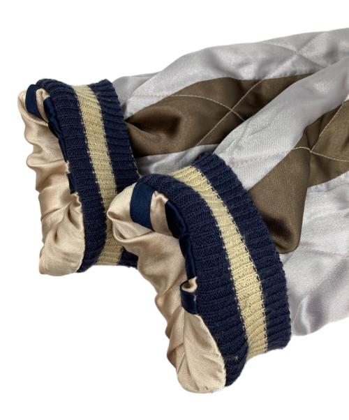 テーラー東洋（テーラートウヨウ）テーラー東洋 (テーラートウヨウ) サテンxサテン キルティングリバーシブルスタジャン ブラウン×ネイビー サイズ:Lの古着・服飾アイテム