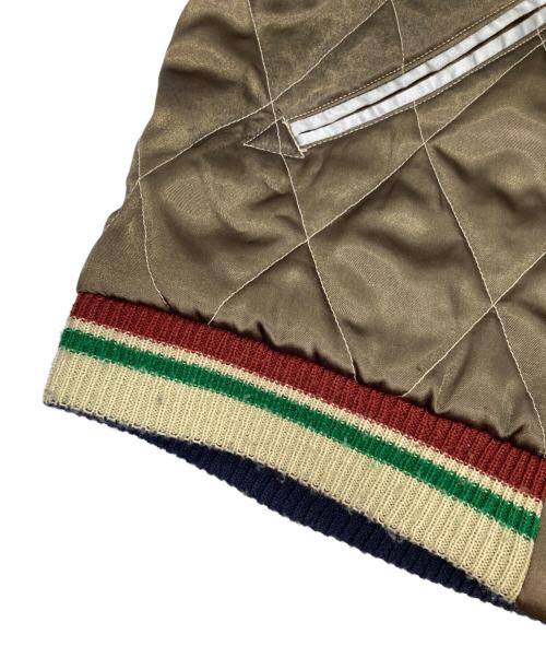 テーラー東洋（テーラートウヨウ）テーラー東洋 (テーラートウヨウ) サテンxサテン キルティングリバーシブルスタジャン ブラウン×ネイビー サイズ:Lの古着・服飾アイテム