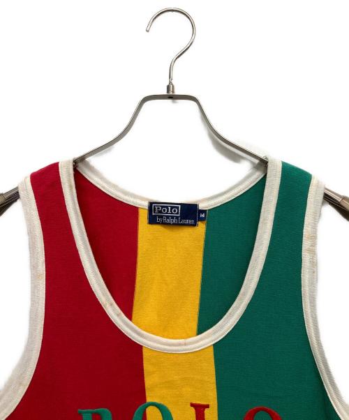 POLO RALPH LAUREN（ポロ・ラルフローレン）POLO RALPH LAUREN (ポロ・ラルフローレン) STADIUM 1992タンクトップ ラスタカラー サイズ:Mの古着・服飾アイテム