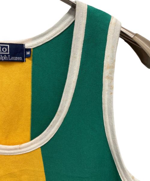 POLO RALPH LAUREN（ポロ・ラルフローレン）POLO RALPH LAUREN (ポロ・ラルフローレン) STADIUM 1992タンクトップ ラスタカラー サイズ:Mの古着・服飾アイテム