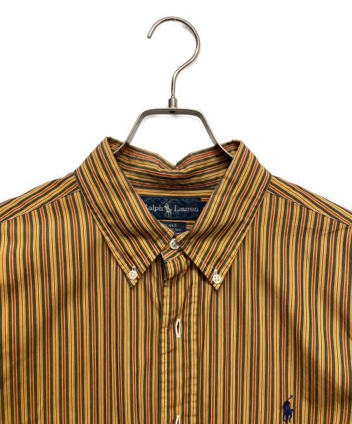 POLO RALPH LAUREN（ポロ・ラルフローレン）POLO RALPH LAUREN (ポロ・ラルフローレン) BLAKE ストライプシャツ イエロー サイズ:XLの古着・服飾アイテム