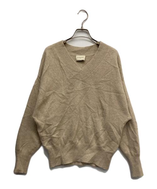 UNITED ARROWS（ユナイテッドアローズ）UNITED ARROWS (ユナイテッドアローズ) ウール ラメ Vネック ニット ブラウン サイズ:-の古着・服飾アイテム