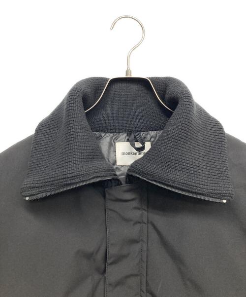 MONKEY TIME（モンキータイム）MONKEY TIME (モンキータイム) パデッド ニットカラー ジャケット ブラック サイズ:Sの古着・服飾アイテム