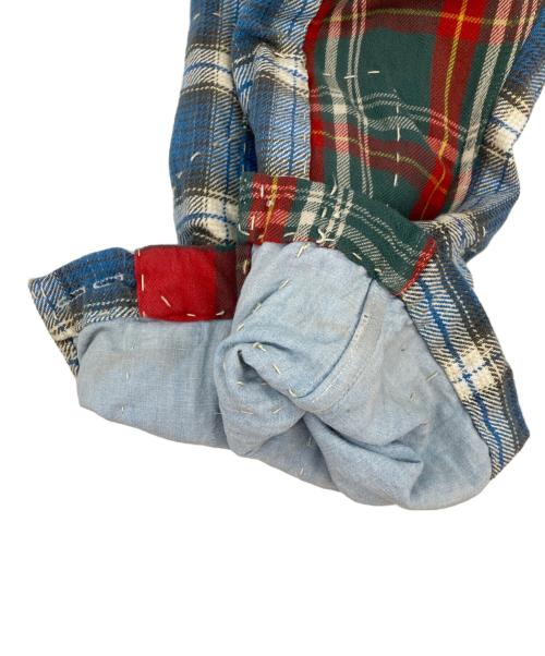 POLO RALPH LAUREN（ポロ・ラルフローレン）POLO RALPH LAUREN (ポロ・ラルフローレン) パッチワーク チェック フランネル オーバーシャツ/カバーオール マルチカラー サイズ:XLの古着・服飾アイテム