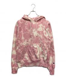 Champion（チャンピオン）の古着「ブリーチプルオーバーパーカー」｜ピンク