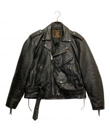 UNIK（ユニック）の古着「ダブルライダースジャケット」｜ブラック