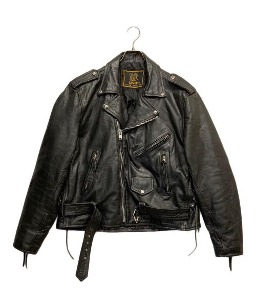 UNIK（ユニック）UNIK (ユニック) ダブルライダースジャケット ブラック サイズ:記載無の古着・服飾アイテム