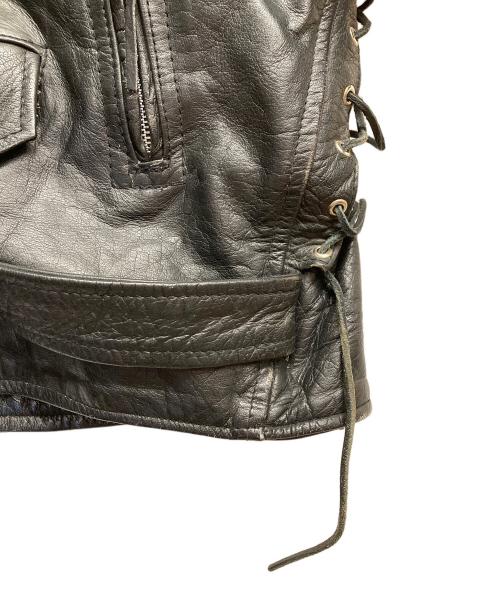 UNIK（ユニック）UNIK (ユニック) ダブルライダースジャケット ブラック サイズ:記載無の古着・服飾アイテム