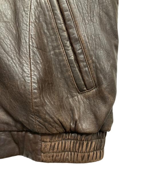 wilsons leather（ウィルソンズレザー）wilsons leather (ウィルソンズレザー) シングルレザージャケット ブラウン サイズ:Lの古着・服飾アイテム