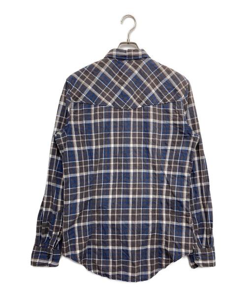 DIESEL（ディーゼル）DIESEL (ディーゼル) チェックシャツ グレー サイズ:Mの古着・服飾アイテム