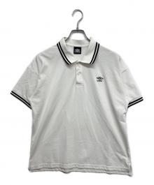 UMBRO×PUBLUX（アンブロ×パブリュクス）の古着「鹿の子リブライン半袖ポロシャツ」｜ホワイト