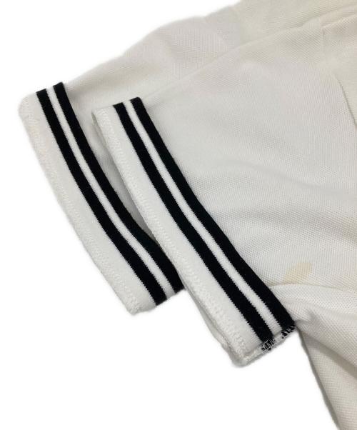 UMBRO（アンブロ）UMBRO (アンブロ) PUBLUX (パブリュクス) 鹿の子リブライン半袖ポロシャツ ホワイト サイズ:Mの古着・服飾アイテム