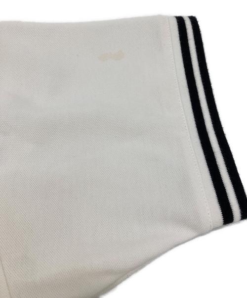 UMBRO（アンブロ）UMBRO (アンブロ) PUBLUX (パブリュクス) 鹿の子リブライン半袖ポロシャツ ホワイト サイズ:Mの古着・服飾アイテム