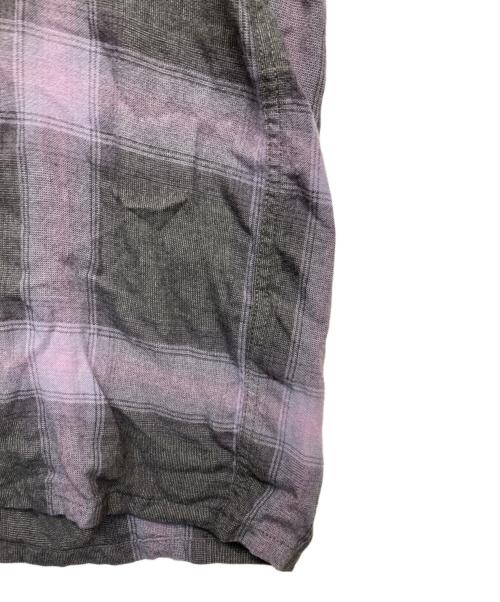 WACKO MARIA（ワコマリア）WACKO MARIA (ワコマリア) オンブレチェックオープンカラーレーヨンシャツ パープル サイズ:Lの古着・服飾アイテム